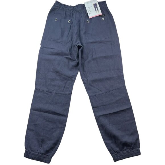 Social Standard Sanctuary Linen Jogger Pants Womens Size Large Blue Pull On New - Picture 13 of 13